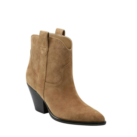 MARC FISHER New in Box Evereve Marlie Western Cowboy Boot in Tan Leather // 8 - Picture 10 of 10